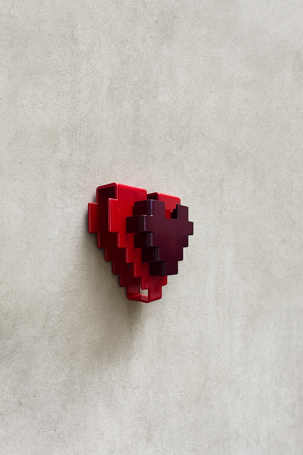 Escultura Corazón Píxel