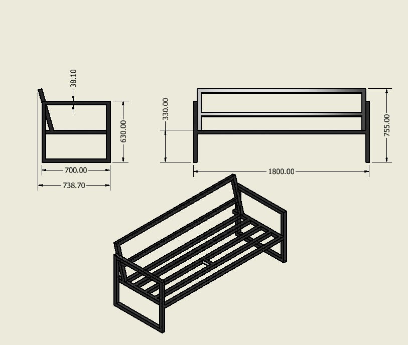 Silla Doble. Ref Jardín
