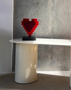 Escultura Corazón Píxel