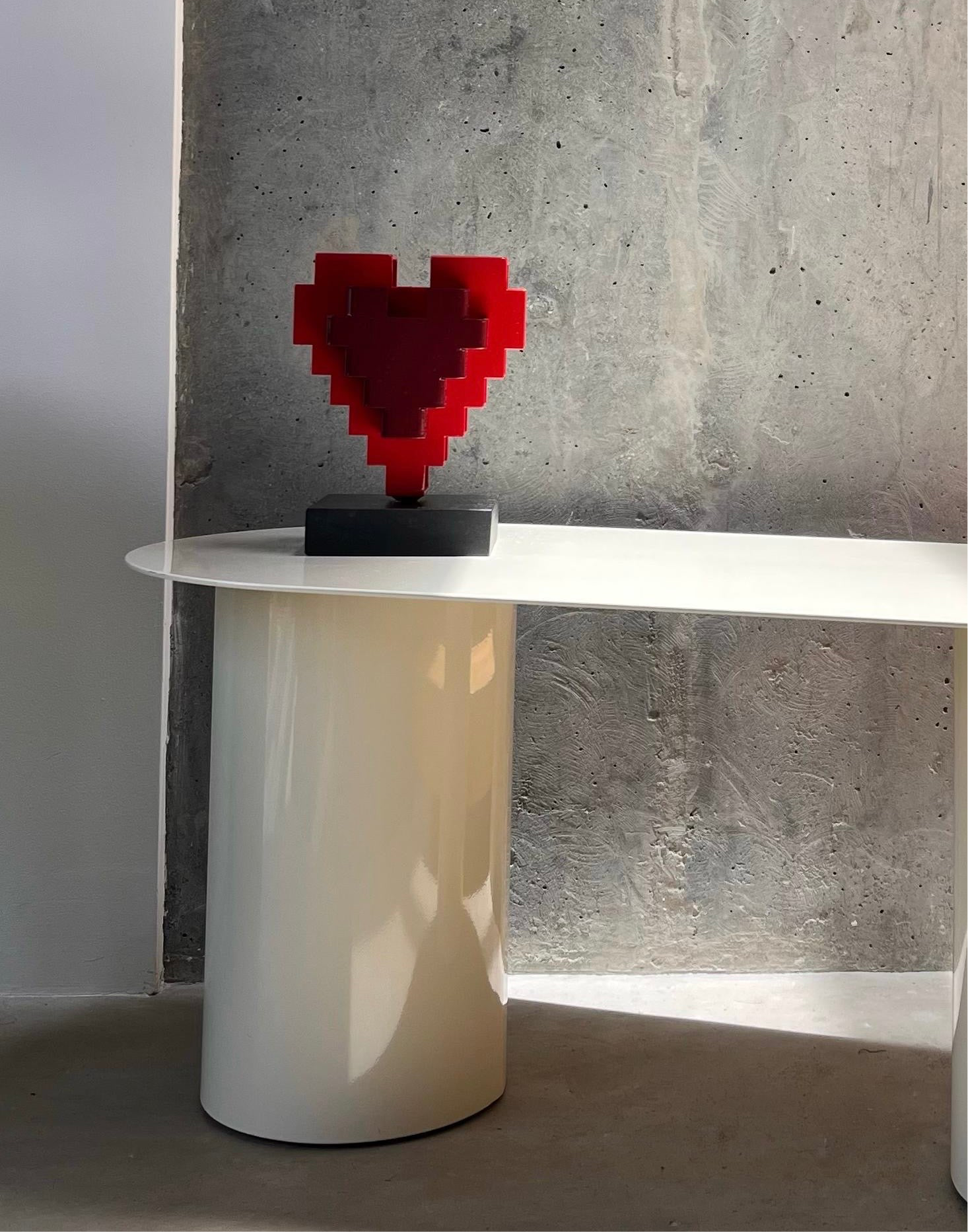 Escultura Corazón Píxel