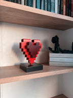 Escultura Corazón Píxel